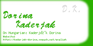 dorina kaderjak business card